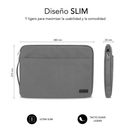 Funda Subblim Urban Laptop Sleeve para Portátiles hasta 14'/ Gris - Imagen 4
