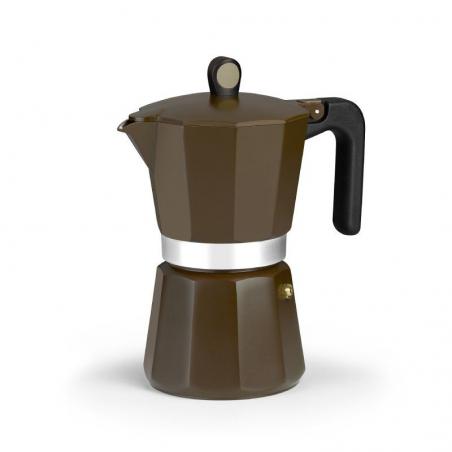 Cafetera Italiana Induction Cream M671012/ 12 Tazas/ Marrón - Imagen 1