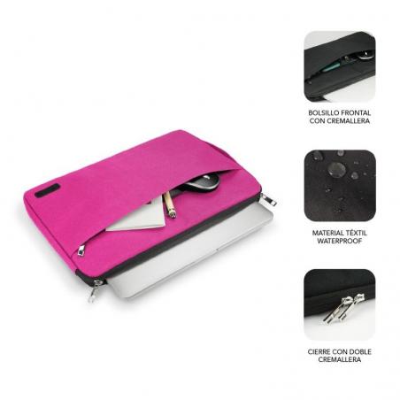Funda Subblim Urban Laptop Sleeve para Portátiles hasta 14'/ Rosa - Imagen 2