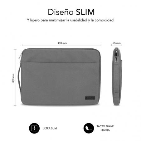 Funda Subblim Urban Laptop Sleeve para Portátiles hasta 15.6'/ Gris - Imagen 2