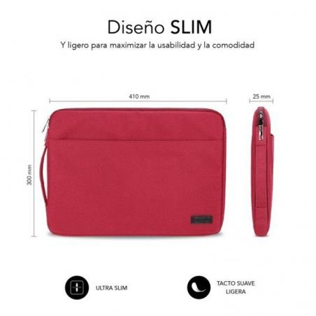 Funda Subblim Urban Laptop Sleeve para Portátiles hasta 15.6'/ Roja - Imagen 2