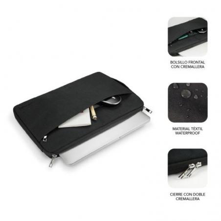 Funda Subblim Urban Laptop Sleeve para Portátiles hasta 15.6'/ Negra - Imagen 2