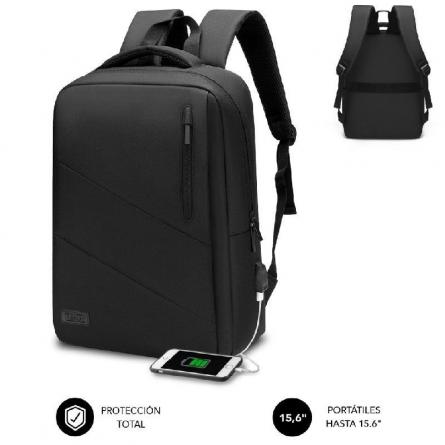 Mochila Subblim City Backpack para Portátiles hasta 15.6'/ Puerto USB - Imagen 1