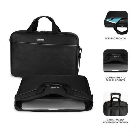 Maletín + Ratón Inalámbrico Subblim Select Pack para Portátiles hasta 15.6'/ Cinta para Trolley/ Negro - Imagen 2