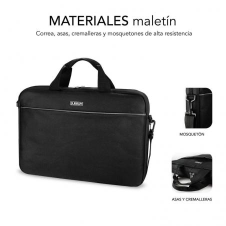 Maletín + Ratón Inalámbrico Subblim Select Pack para Portátiles hasta 15.6'/ Cinta para Trolley/ Negro - Imagen 3