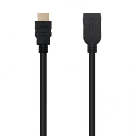 Cable Alargador HDMI Nanocable 10.15.1012/ HDMI Macho - HDMI Hembra/ 2m/ Negro - Imagen 2