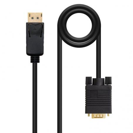 Cable Conversor Nanocable 10.15.4401/ Displayport Macho - VGA Macho/ 1m/ Negro - Imagen 2