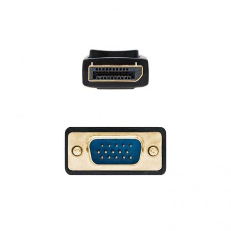 Cable Conversor Nanocable 10.15.4401/ Displayport Macho - VGA Macho/ 1m/ Negro - Imagen 3