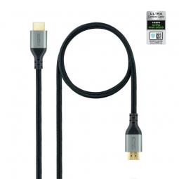 Cable HDMI 2.1 8K Nanocable 10.15.8101/ HDMI Macho - HDMI Macho/ 1m/ Certificado/ Negro - Imagen 1