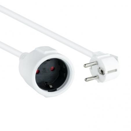 Cable Alargador de Corriente Nanocable 10.22.0602-W/ Schuko Hembra - Schuko Macho/ 2m/ Blanco - Imagen 1