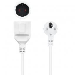 Cable Alargador de Corriente Nanocable 10.22.0602-W/ Schuko Hembra - Schuko Macho/ 2m/ Blanco - Imagen 3