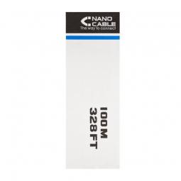 Bobina de Cable RJ45 UTP Nanocable 10.20.0302-FLEX Cat.5e/ 100m/ Gris - Imagen 1