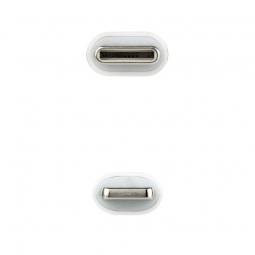 Cable USB 2.0 Tipo-C Lightning Nanocable 10.10.0600/ USB Tipo-C Macho - Lightning Macho/ 50cm/ Blanco - Imagen 3