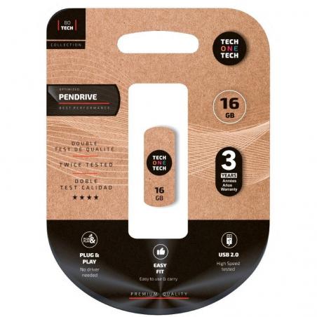 Pendrive 16GB Tech One Tech Pro Smart Clip USB 2.0 - Imagen 1