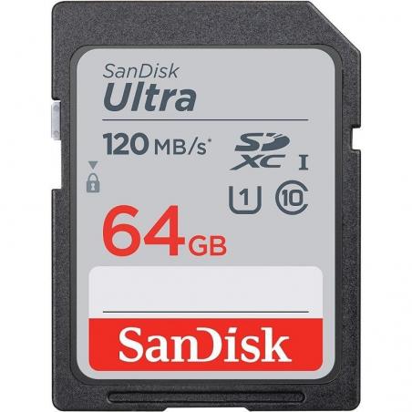 Tarjeta de Memoria SanDisk Ultra 64GB SD XC UHS-I - SDXC/ Clase 10/ 120MBs - Imagen 1