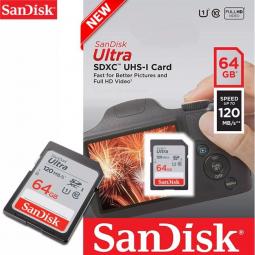 Tarjeta de Memoria SanDisk Ultra 64GB SD XC UHS-I - SDXC/ Clase 10/ 120MBs - Imagen 2