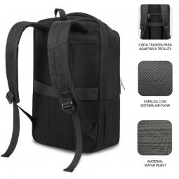 Mochila Subblim Business V2 AP Backpack para Portátiles hasta 15.6'/ Puerto USB/ Negra - Imagen 3