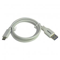 Cable USB Tipo-C Duracell USB5031W/ USB Tipo-C Macho - USB Macho/ 1m/ Blanco