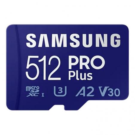 Tarjeta de Memoria Samsung PRO Plus 2021 512GB microSD XC/ Clase 10/ 160MBs - Imagen 1