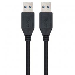 Cable USB 3.0 Nanocable 10.01.1001-BK/ USB Macho - USB Macho/ 1m/ Negro - Imagen 1