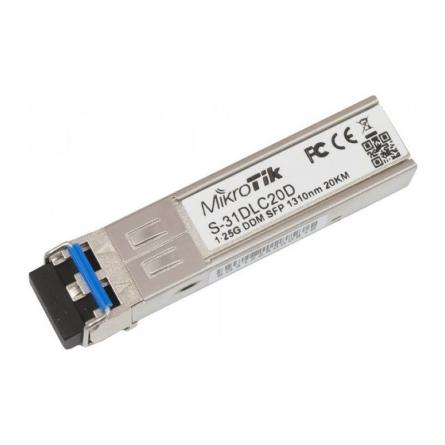 Modulo SFP Transceptor de Fibra Óptica Mikrotik S-31DLC20D - Imagen 1
