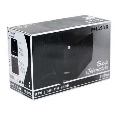 SAI Línea Interactiva Phasak 800 VA Basic / 800VA-480W/ 2 Salidas/ Formato Torre - Imagen 4