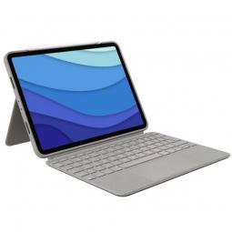 Funda con Teclado Logitech Combo Touch para Tablets Apple Ipad Pro 12.9'/ Compatibilidad según Especificaciones/ Marrón Arena - 