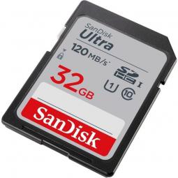 Tarjeta de Memoria SanDisk Ultra 32GB SD HC UHS-I - SDXC/ Clase 10/ 120MBs - Imagen 1