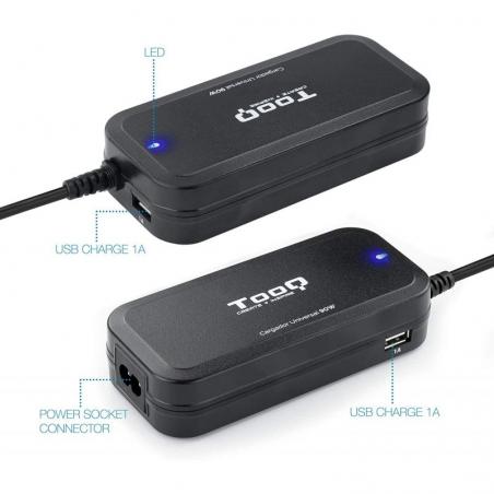 Cargador de Portátil TooQ TQLC-90BS02AT/ 90W/ Automático/ 12 Conectores/ Voltaje 12-20V - Imagen 3