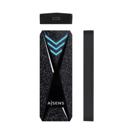 Caja Externa para Disco Duro SSD M.2 NVMe Aisens ASM2-RGB013B/ USB 3.2 Gen2/ Sin Tornillos - Imagen 2