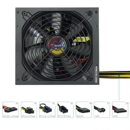 Fuente de Alimentación TooQ TQAPOLO-650SP/ 650W/ Ventilador 14cm - Imagen 2
