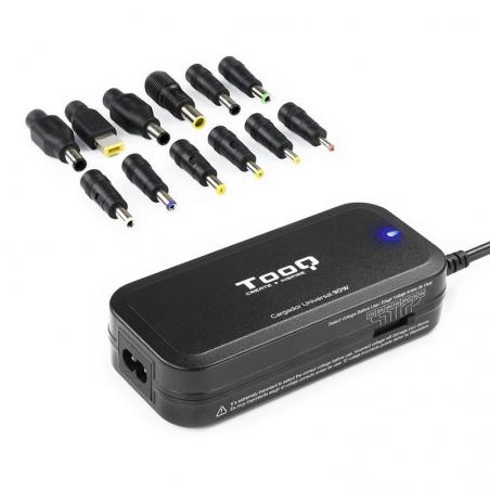 Cargador de Portátil TooQ TQLC-90BS02M/ 90W/ Manual/ 12 Conectores/ Voltaje 15-24V - Imagen 1