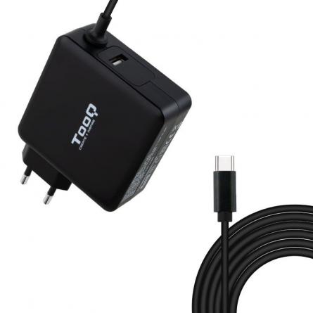 Cargador de Portátil TooQ TQLC-USBC65PD USB-C/ 65W/ Automático/ Voltaje 5-20V - Imagen 1