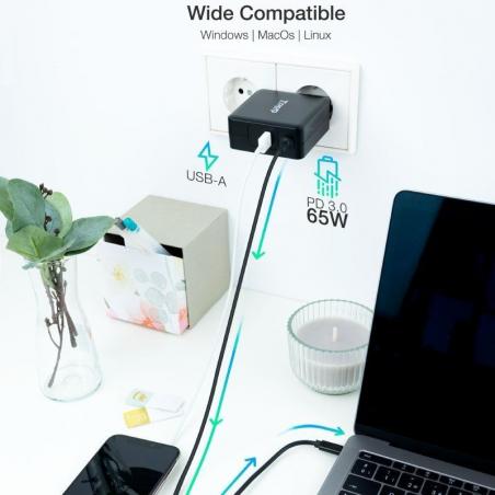 Cargador de Portátil TooQ TQLC-USBC65PD USB-C/ 65W/ Automático/ Voltaje 5-20V - Imagen 4
