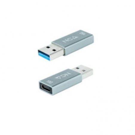 Adaptador USB 3.1 Nanocable 10.02.0013/ USB A Macho - USB-C Hembra