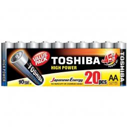 Pack de 20 Pilas AA Toshiba R6ATPACK20/ 1.5V/ Alcalinas