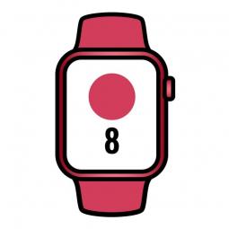 Apple Watch Series 8/ GPS/ Cellular/ 45mm/ Caja de Aluminio (PRODUCT RED) Rojo/ Correa Deportiva (PRODUCT RED) Rojo