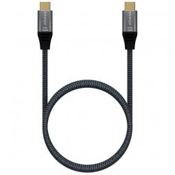 Cable USB 3.2 Tipo-C Aisens A107-0634/ USB Tipo-C Macho - USB Tipo-C Macho/ 2m/ Gris