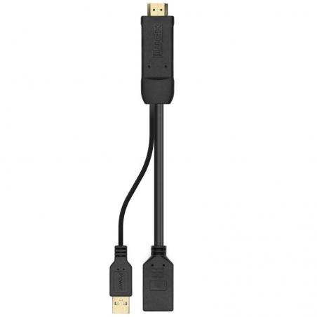 Cable Conversor Aisens A122-0642/ Displayport Macho - HDMI Macho - Displayport Hembra - USB Macho/ 10m/ Negro