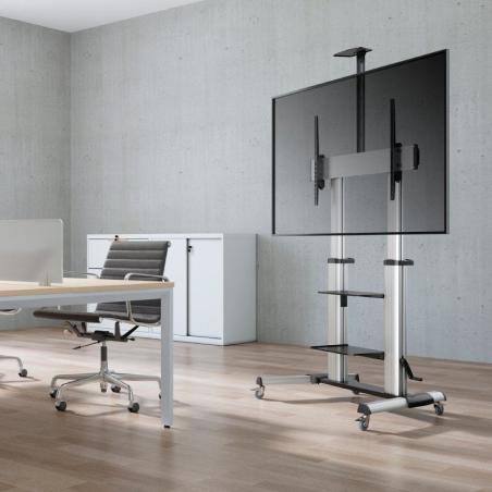 Soporte de Pie Inclinable con Ruedas Aisens FT100TE-125 para TV 60-100'/ hasta 100kg