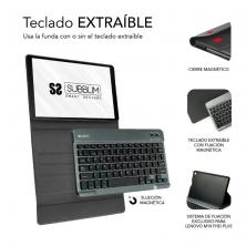 Funda con Teclado Subblim KeyTab Pro BT para Tablet Lenovo Tab M10 FHD Plus de 10.3'/ Negra