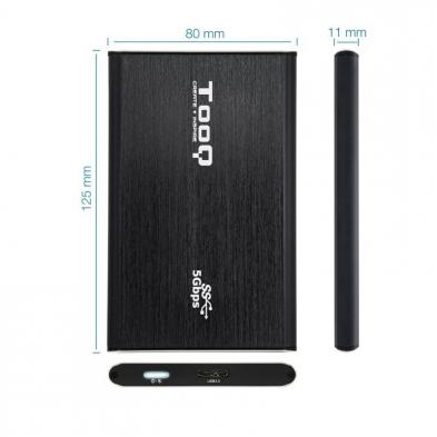 Caja Externa para Disco Duro de 2.5' TooQ TQE-2529B/ USB 3.1